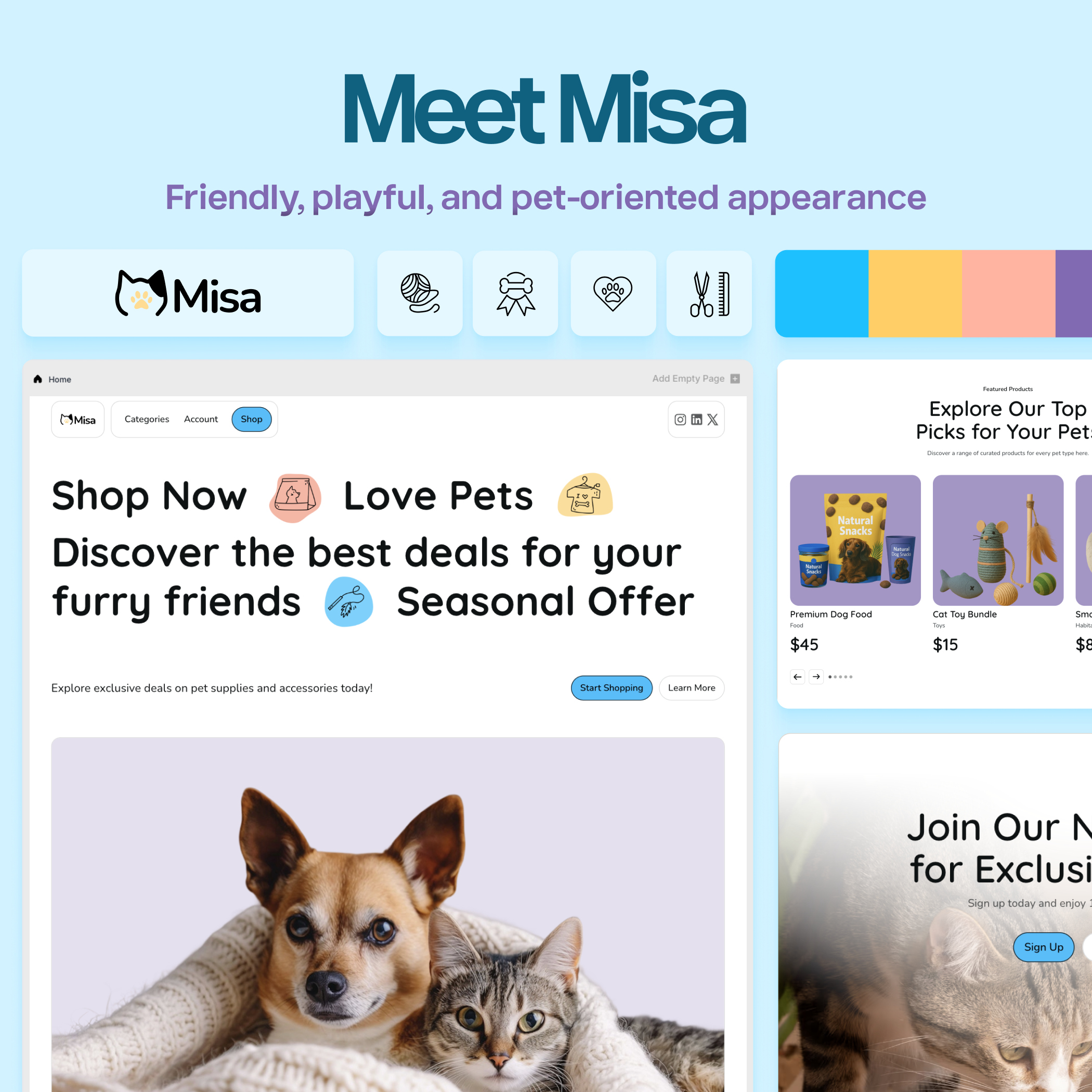 Modulify ai website builder – new design system for pets 