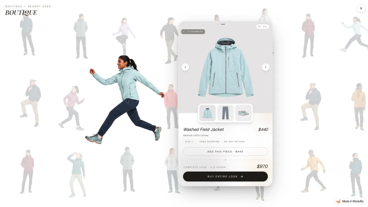 Boutique template preview