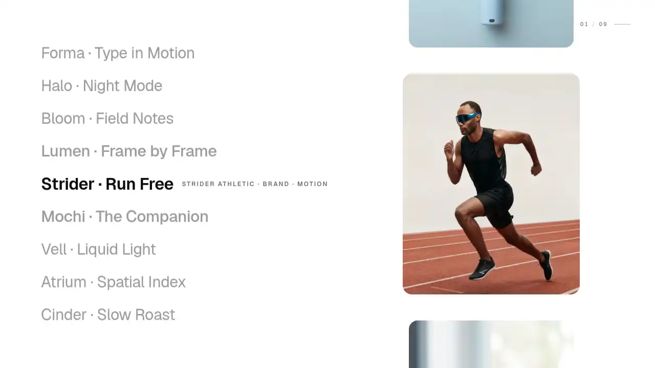 Aperçu du modèle Folio
