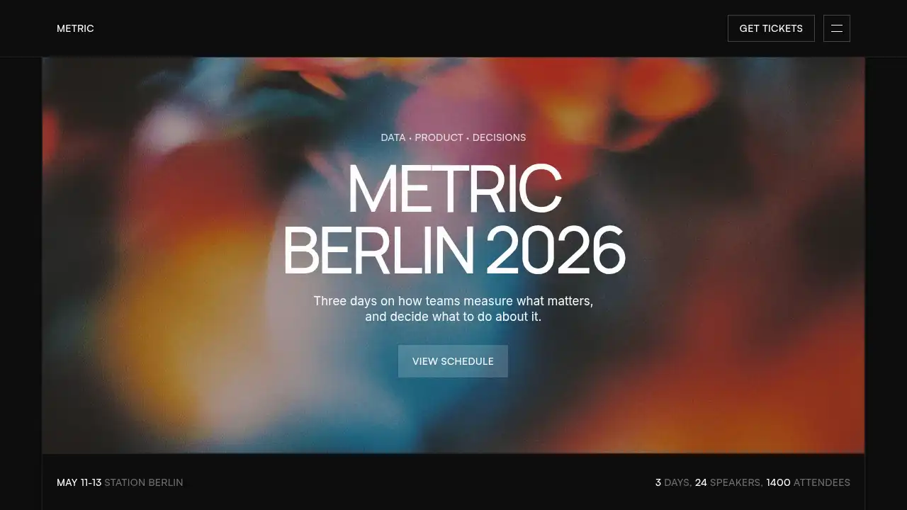 Metric template preview
