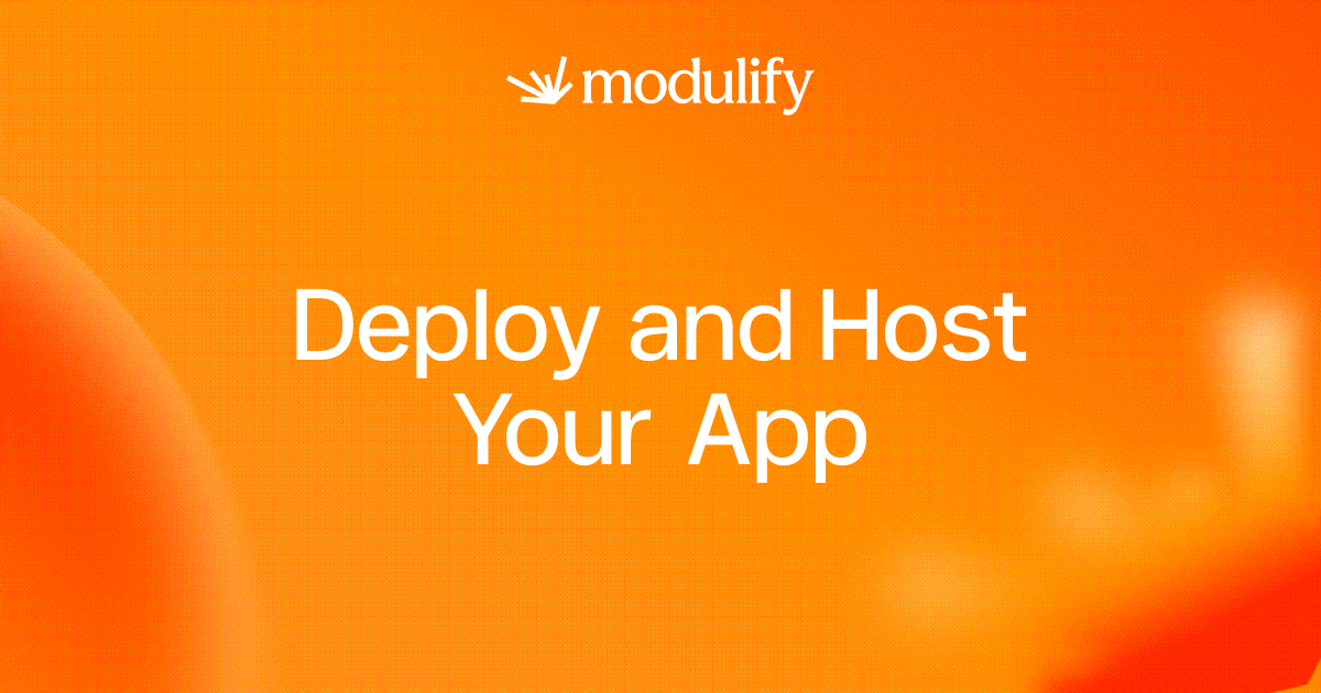 Cover for "How to Deploy and Host an App Built With AI", showing an analytics dashboard, a custom domain and SSL, and the build to live steps