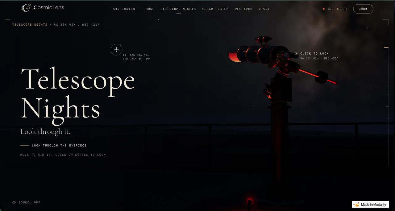 CosmicLens template preview