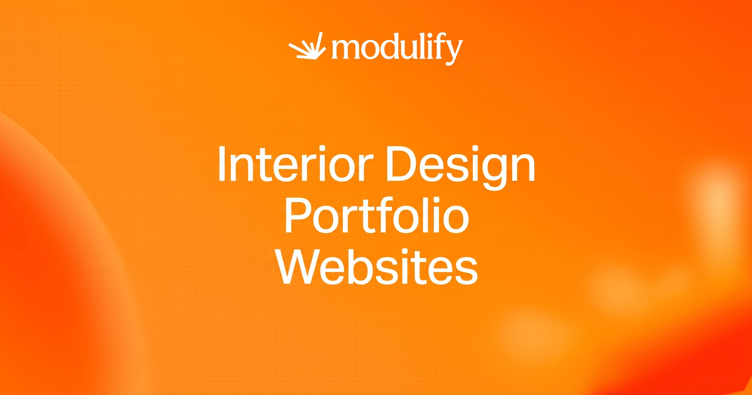 Modulify title card for "Interior Design Portfolio Websites"