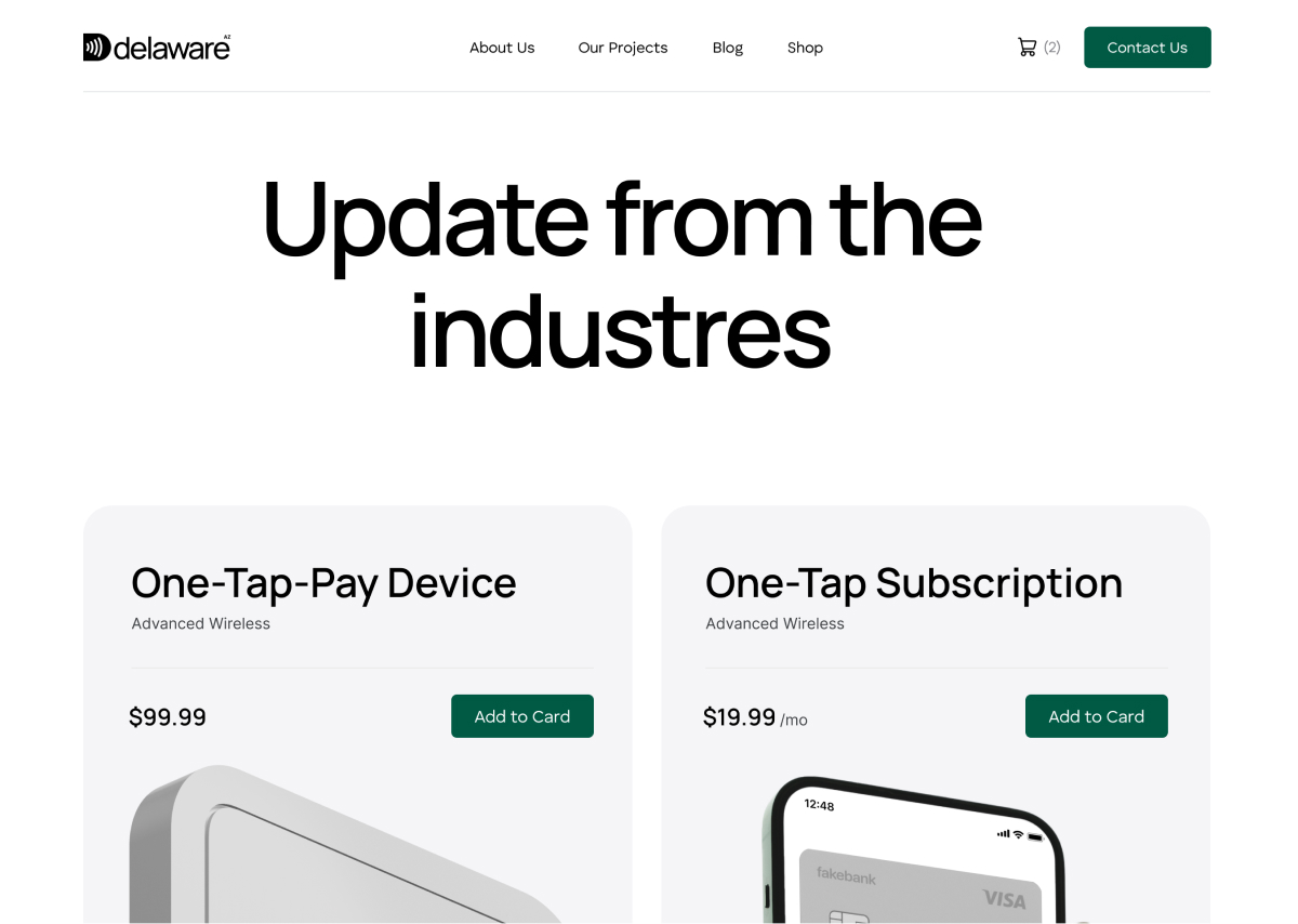 Multi-page website built with Modulify